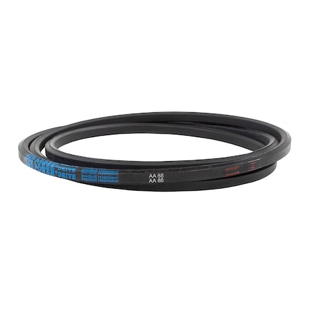 D&D AA88 Double-Sided V-Belt, 91 2/5 in Outside Length, 1/2 in Top Width, .406 in Thickness, 1 Ribs AA88